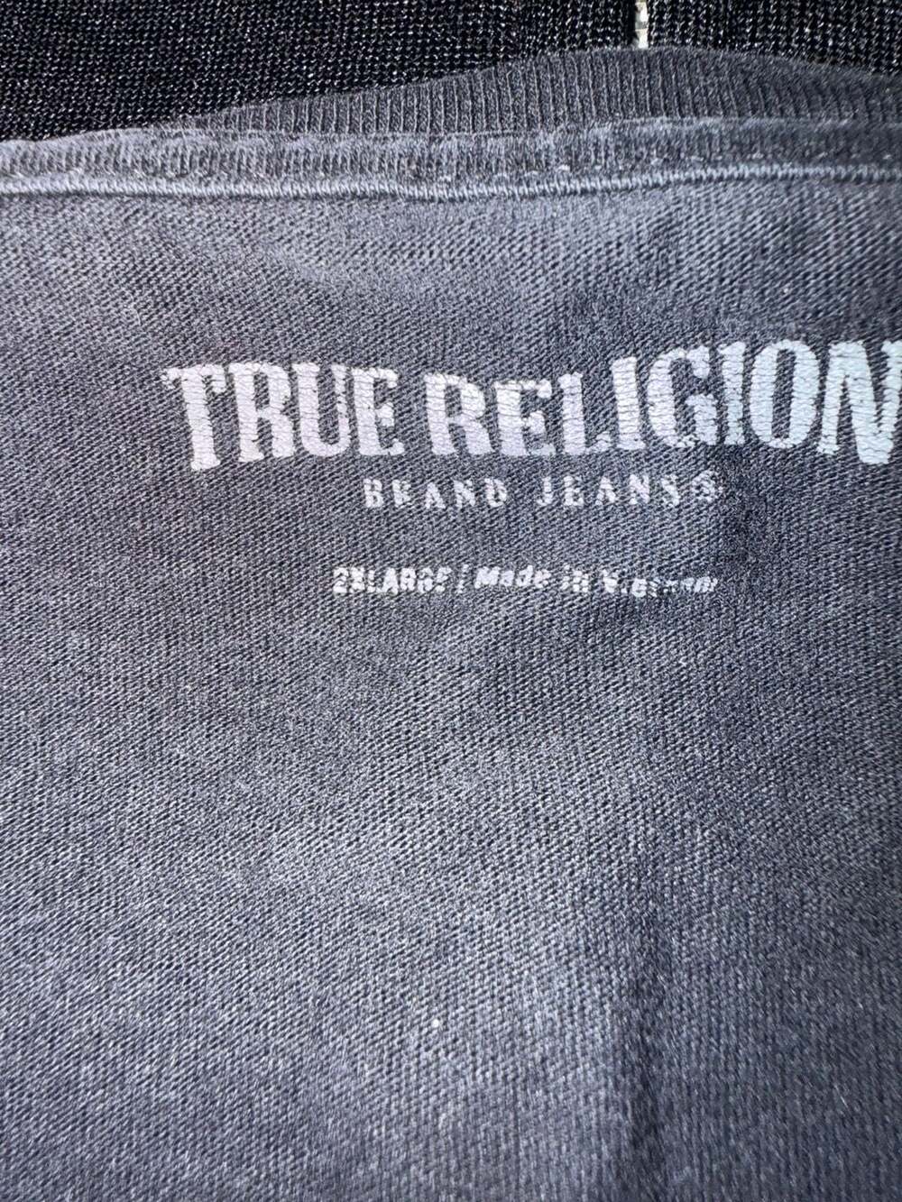 True Religion Palm Tree Sunset Logo Graphic T-Shirt 2XLARGE Black